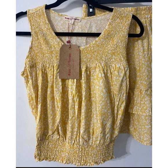 Rose And Thyme Smock Yellow Top — Small - Picture 1 of 5